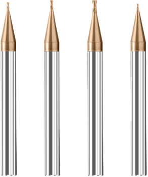 Micro diameter corner radius carbide end mill