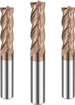 Solid square carbide spiral end mill